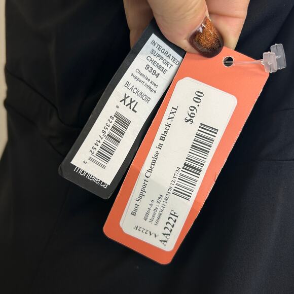 Montelle Intimates Full Bust Support Chemise Black  size XXL - Picture 7 of 7